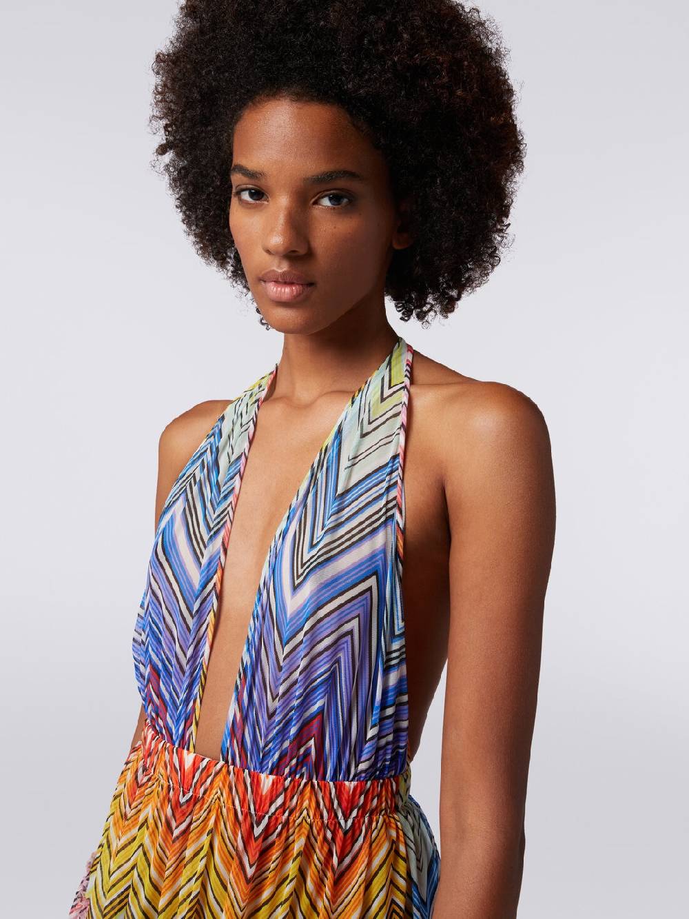 M Missoni Copricostume corto in tulle stampa zig zag Liquidazione