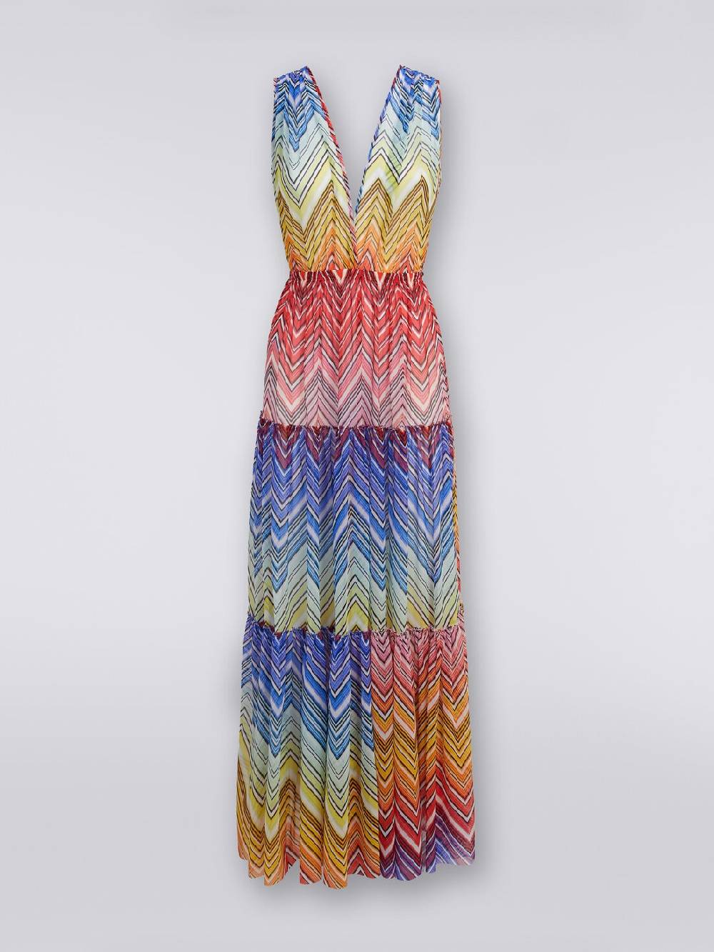 M Missoni Abito copricostume lungo in tulle stampa zig zag Comprane uno, ottenene uno gratis