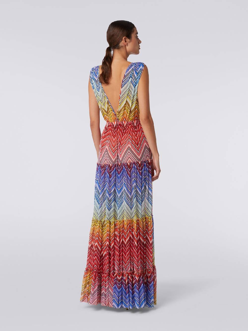 M Missoni Abito copricostume lungo in tulle stampa zig zag Comprane uno, ottenene uno gratis
