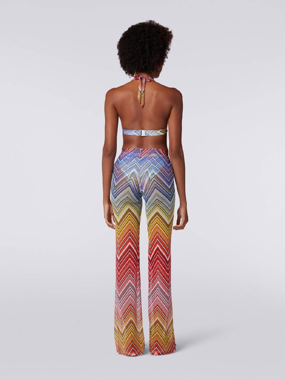 M Missoni Pantaloni copricostume in tulle stampa zig zag Offerte giornaliere