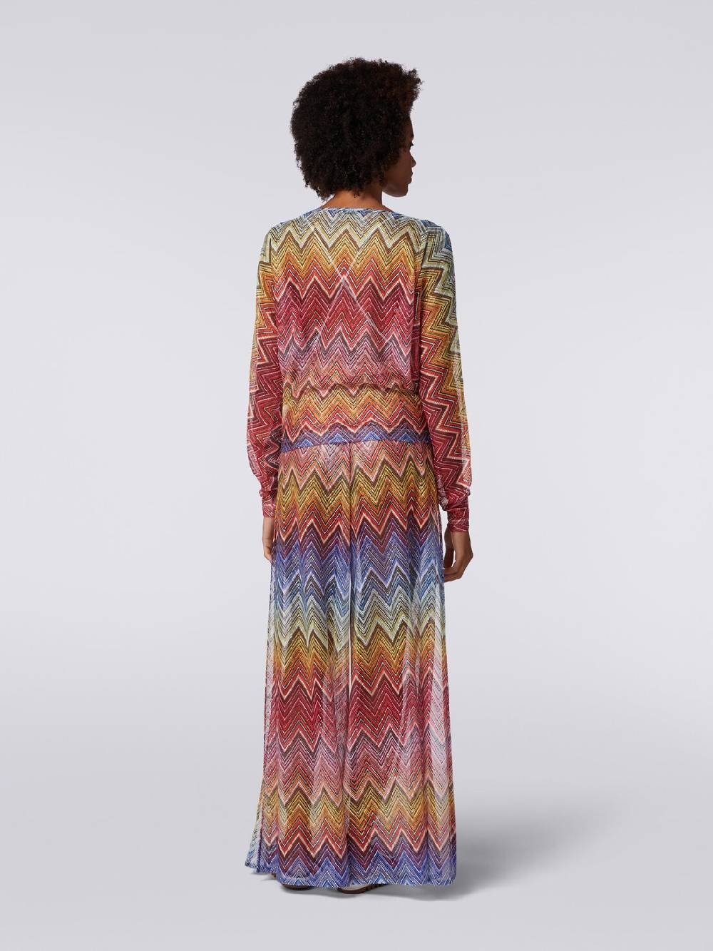 M Missoni Blusa a maniche lunghe in tessuto stampa zig zag Offerte speciali