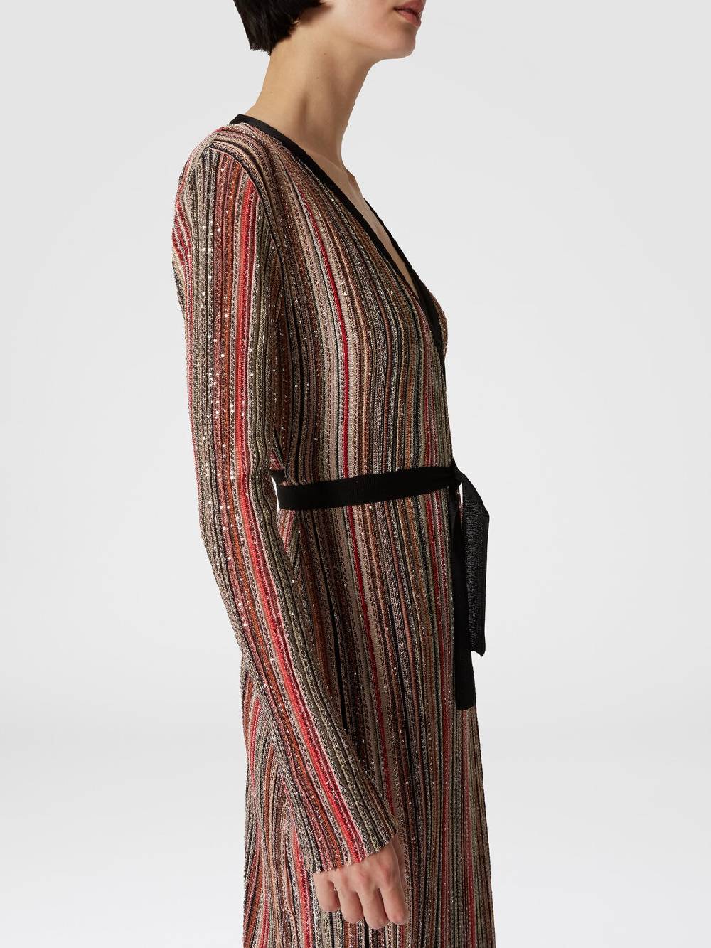 M Missoni Abito lungo con chiusura a portafoglio e paillettes Prezzo basso