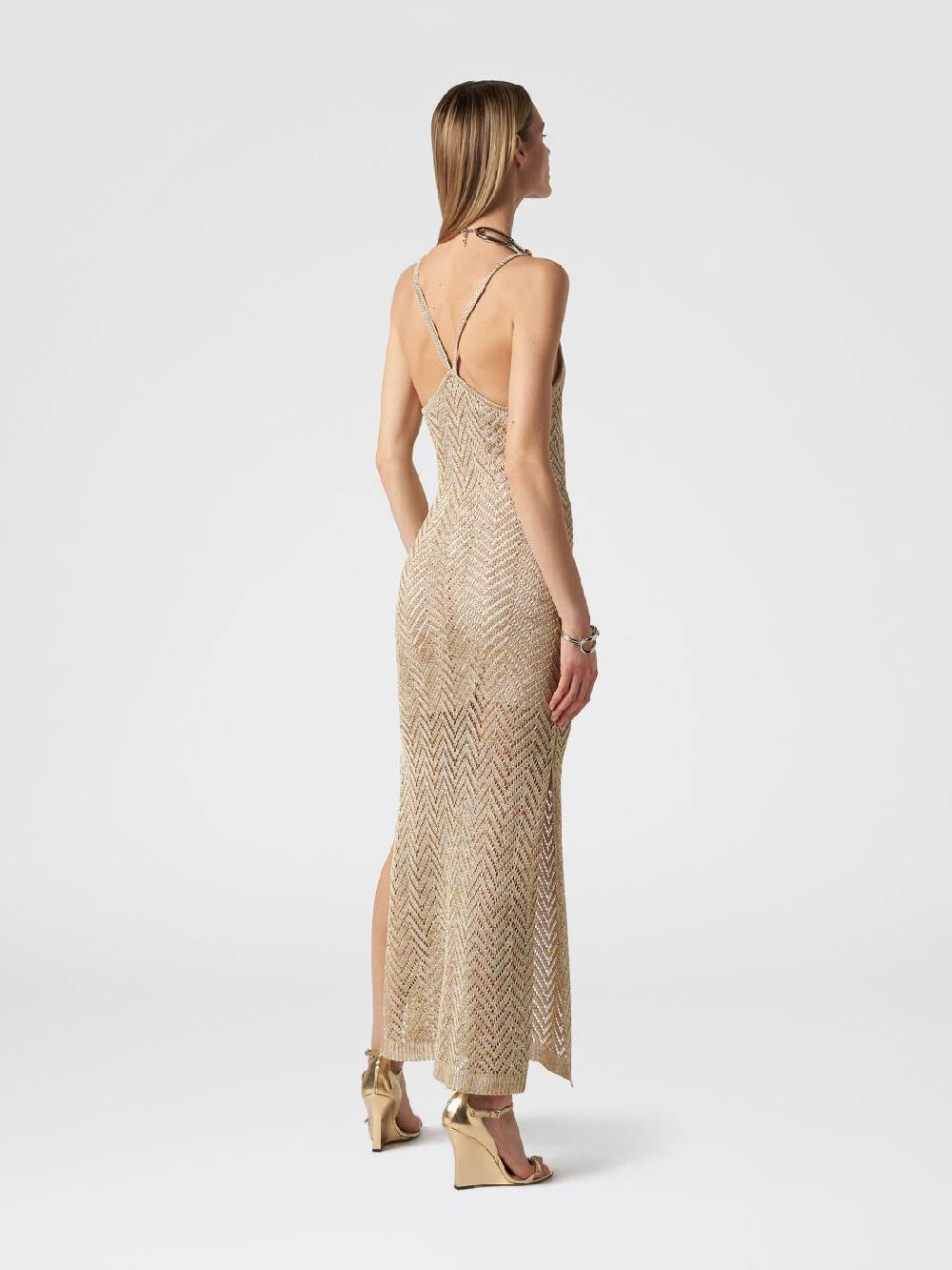 M Missoni Abito in maglia zig zag con trama effetto uncinetto Super Saving Price