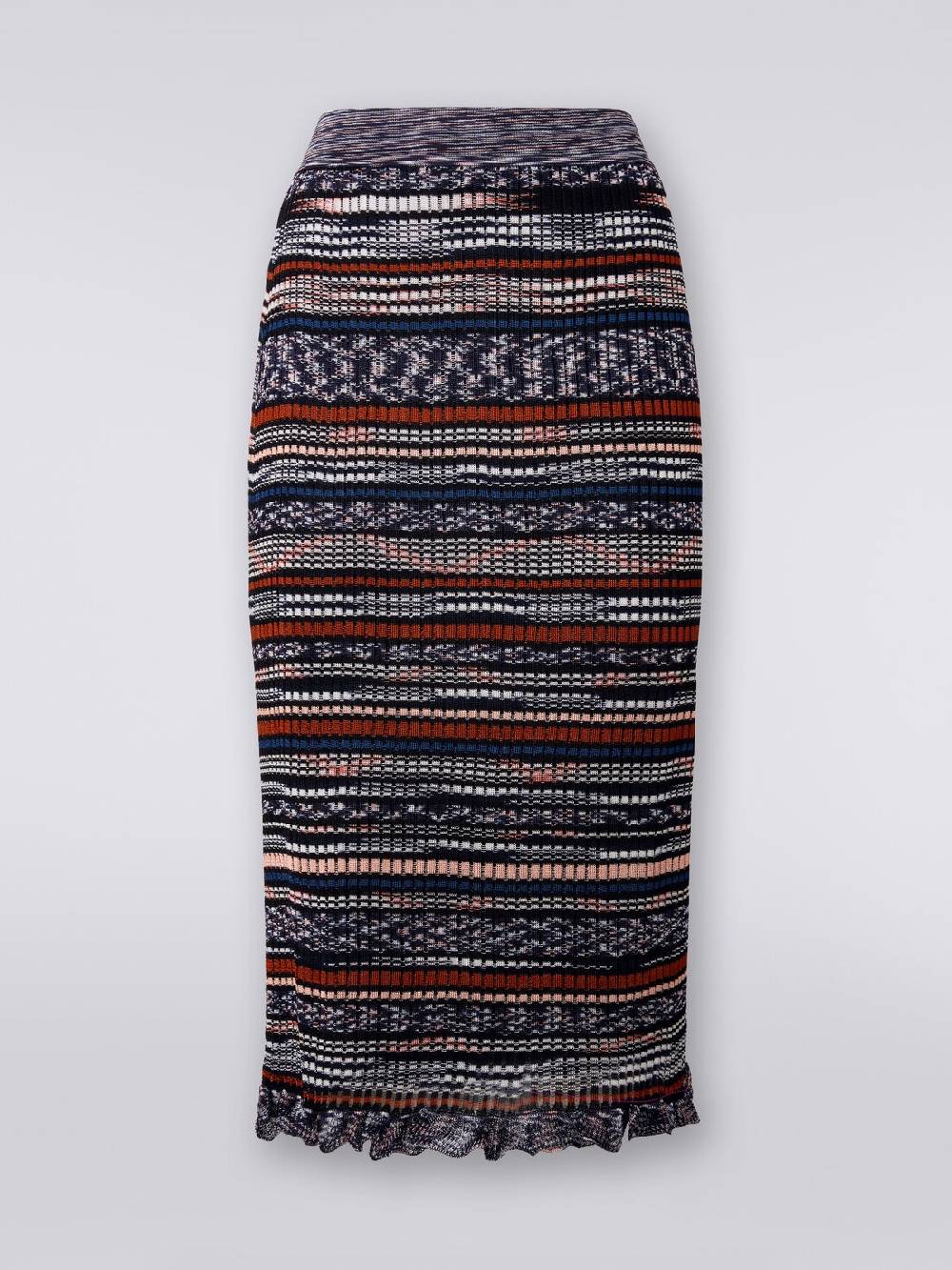 M Missoni Gonna midi a costine in viscosa fiammata Ritorno libero