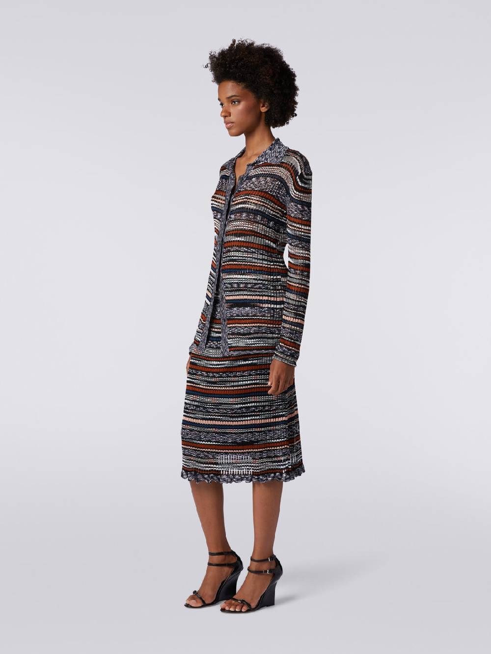 M Missoni Gonna midi a costine in viscosa fiammata Ritorno libero