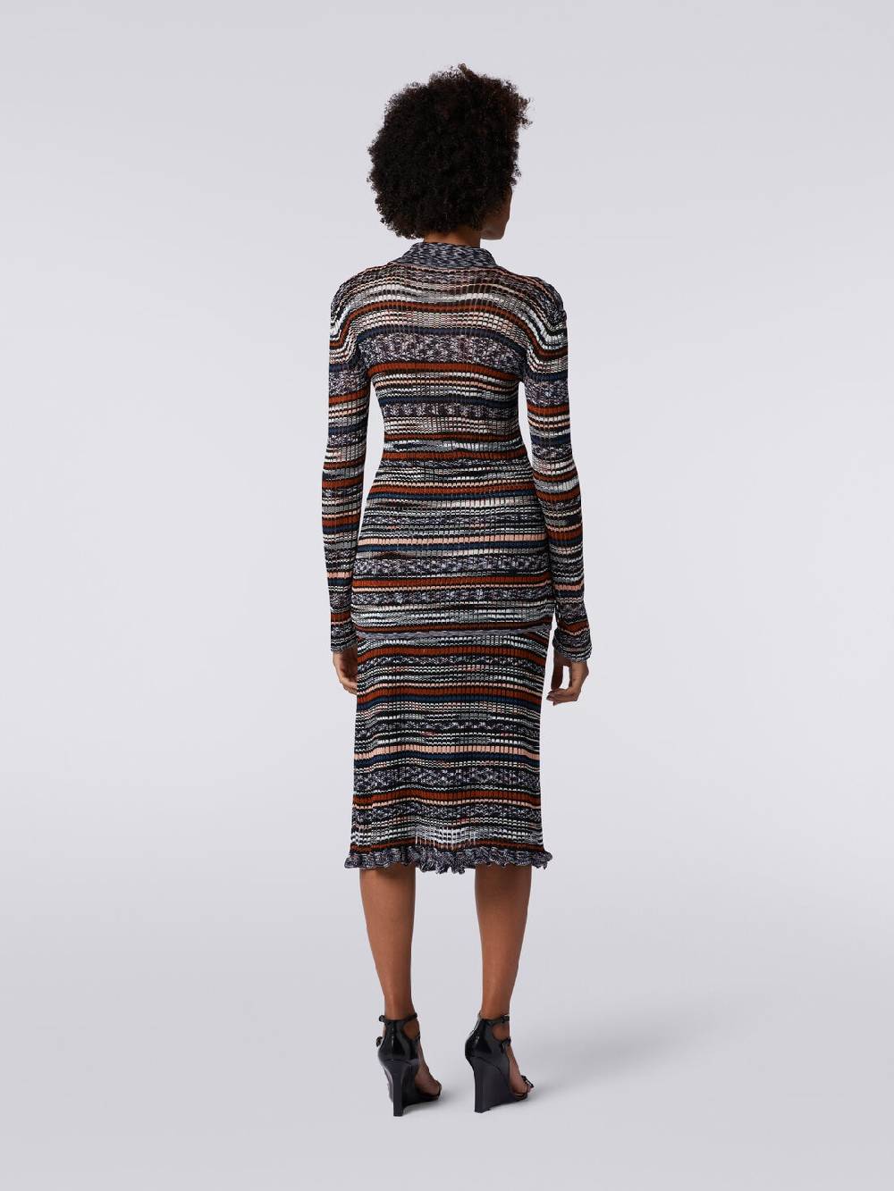 M Missoni Gonna midi a costine in viscosa fiammata Ritorno libero