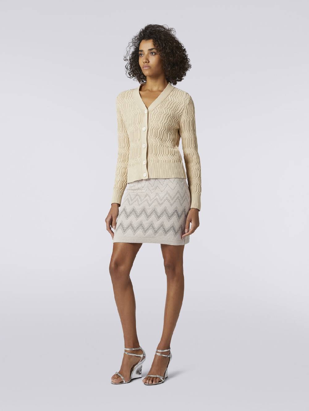 M Missoni Minigonna in lana e viscosa zig zag con lurex ACQUISTA ORA