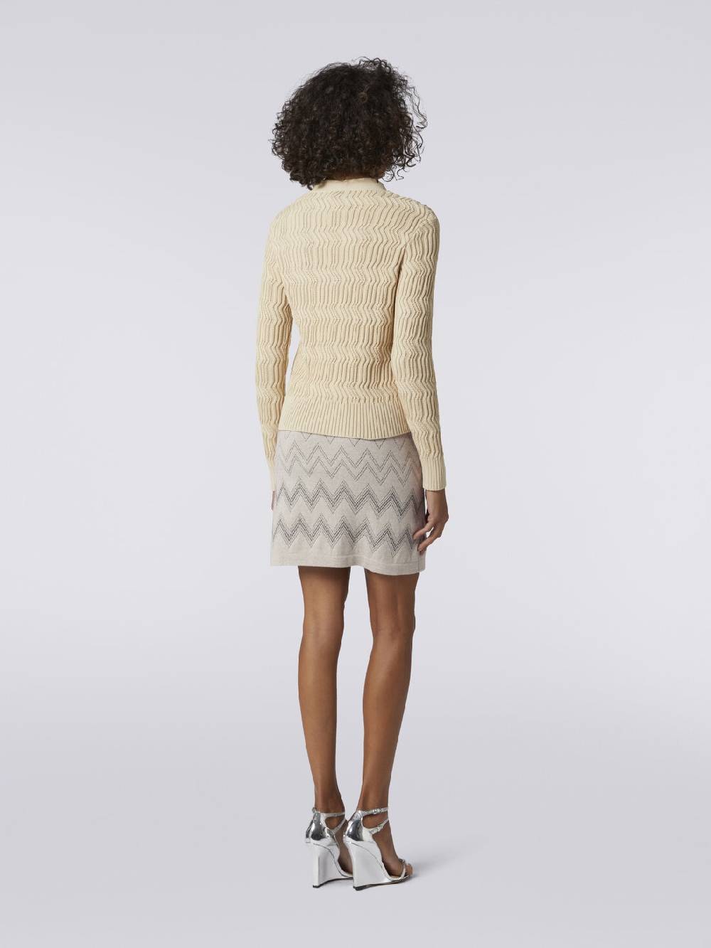 M Missoni Minigonna in lana e viscosa zig zag con lurex ACQUISTA ORA