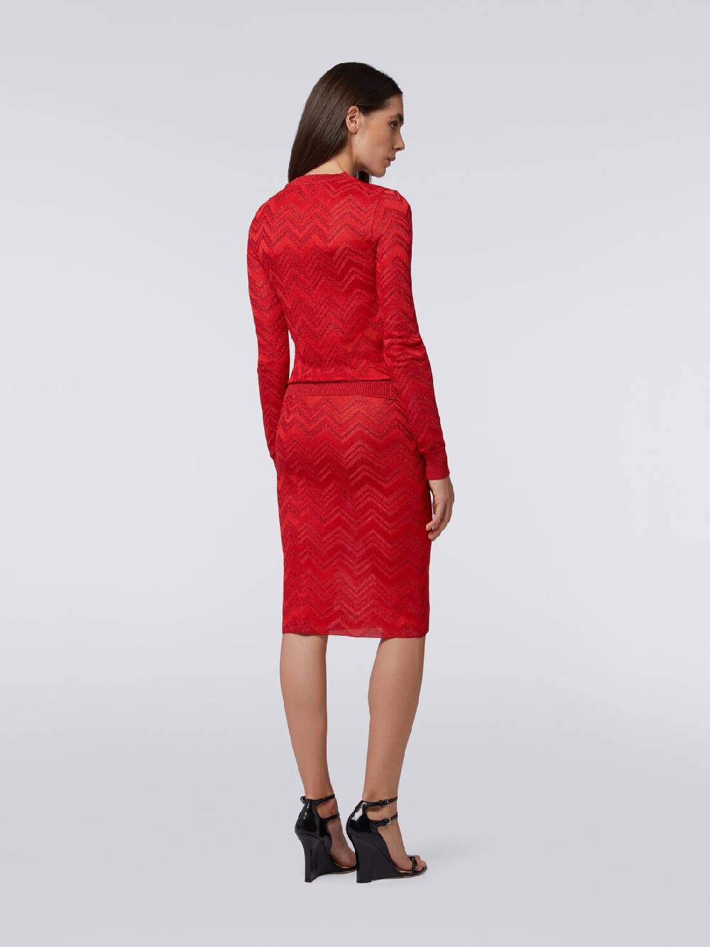 M Missoni Gonna longuette in maglia zig zag con lurex Latest stili