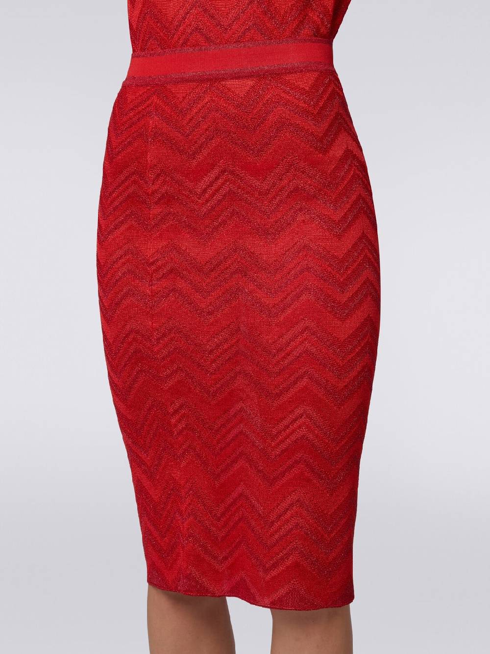 M Missoni Gonna longuette in maglia zig zag con lurex Latest stili