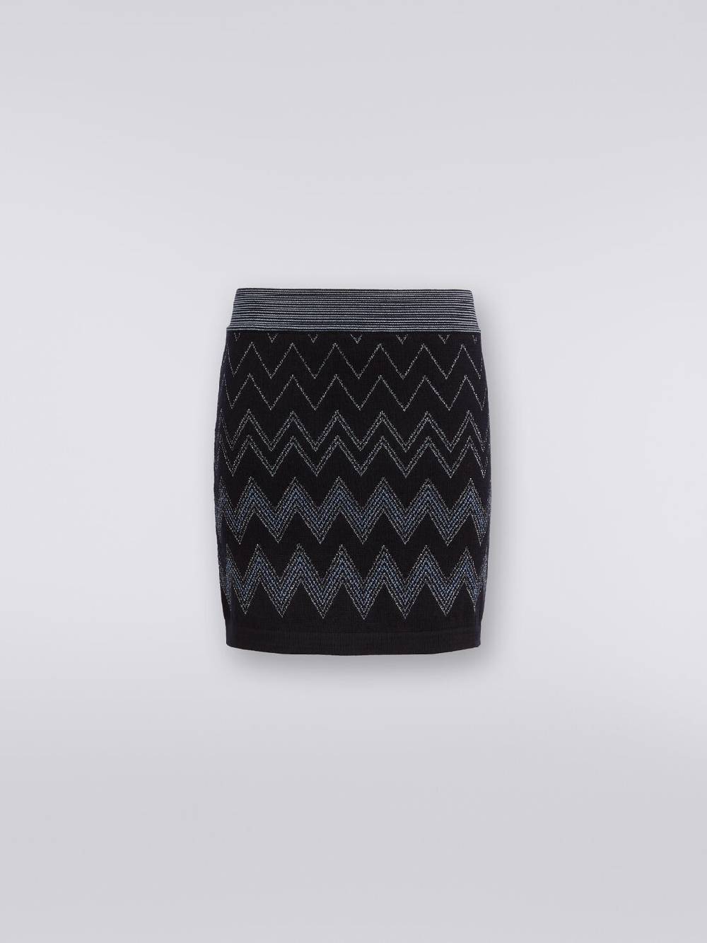 M Missoni Minigonna in lana e viscosa zig zag con lurex Ultimi due giorni
