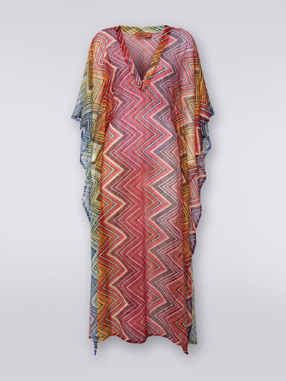 M Missoni Caftano copricostume lungo in tessuto stampa zig zag Promozione temporanea