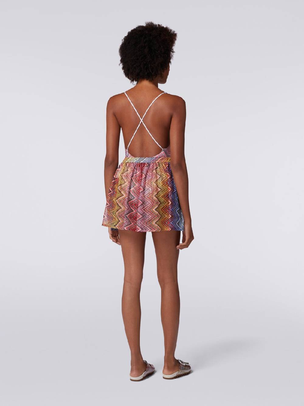 M Missoni Shorts mare in tessuto stampa zig zag Fino al 50% di sconto