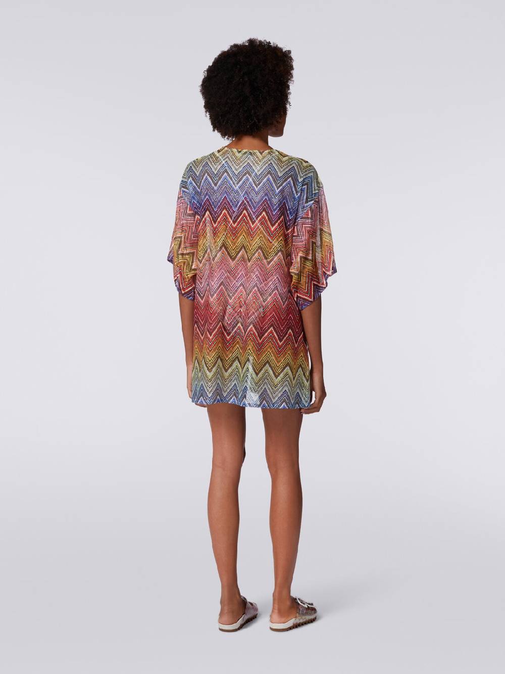 M Missoni Caftano copricostume corto stampa zig zag Fino al 60% di sconto