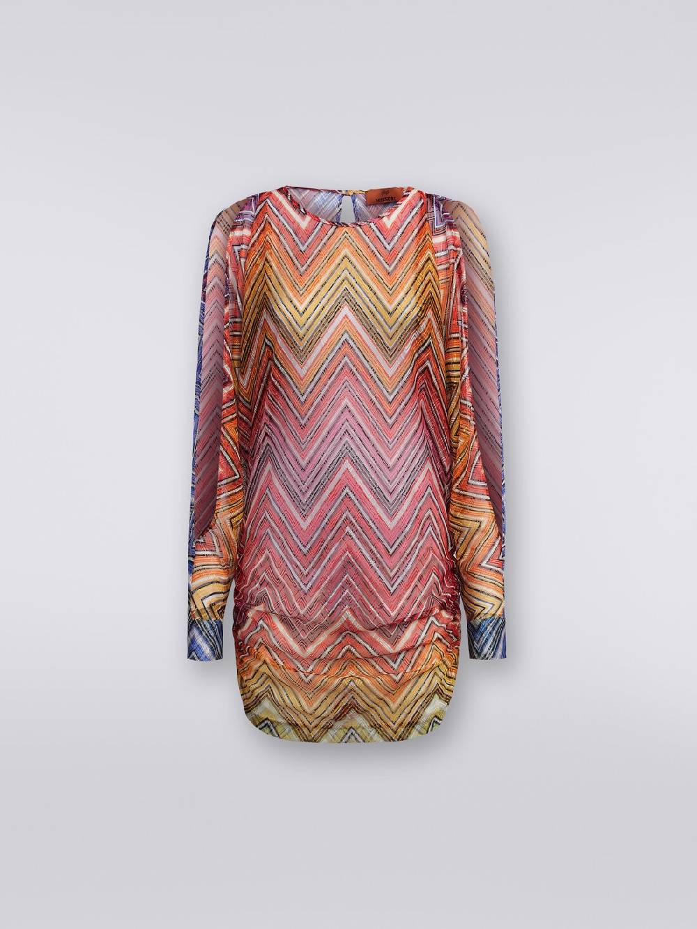 M Missoni Abito copricostume corto in tessuto stampa zig zag Offerta speciale della fabbrica
