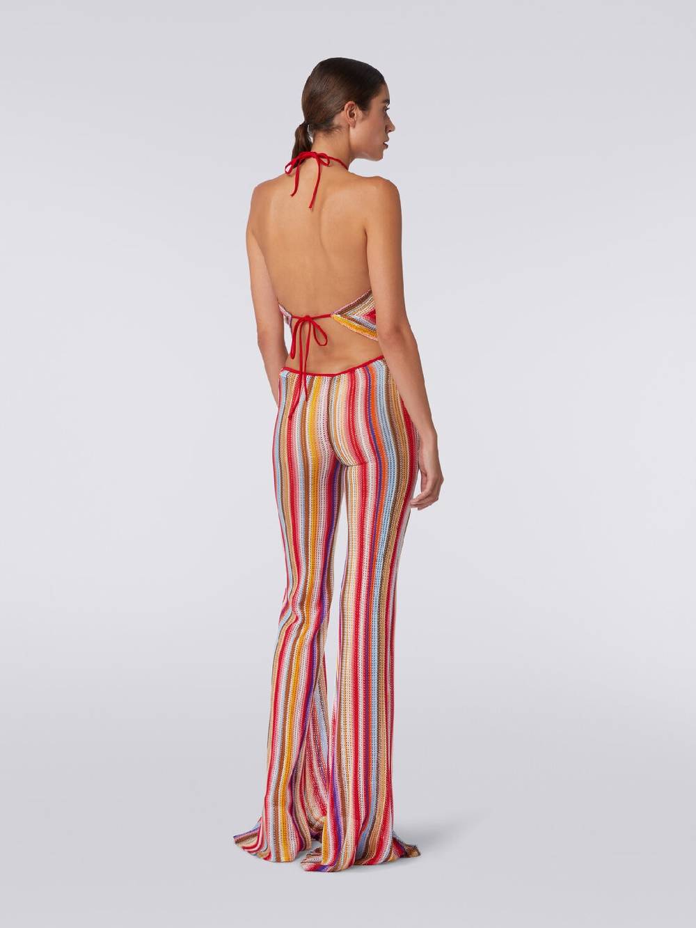 M Missoni Top con scollatura all'americana in crochet rigato Fino al 55% di sconto