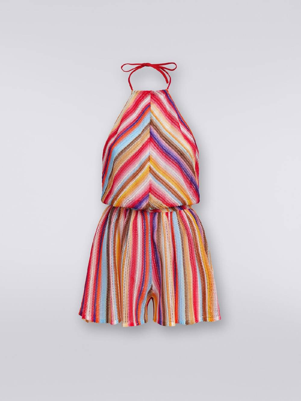 M Missoni Tuta shorts in crochet con scollatura all'americana Solo un giorno rimasto