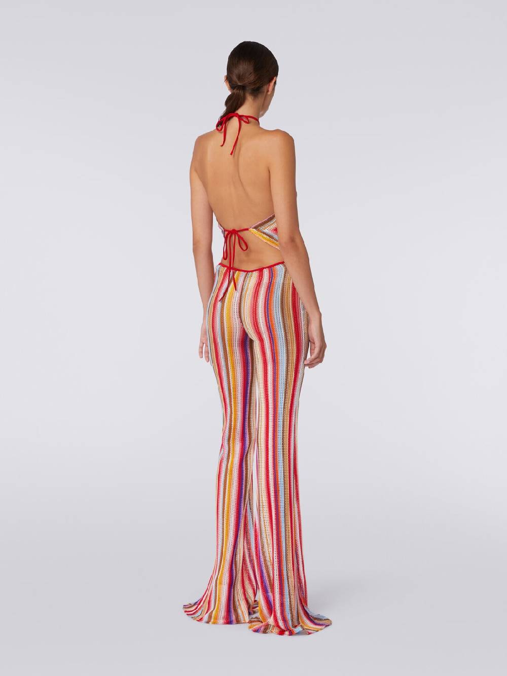M Missoni Pantaloni svasati in crochet rigato Super sconto