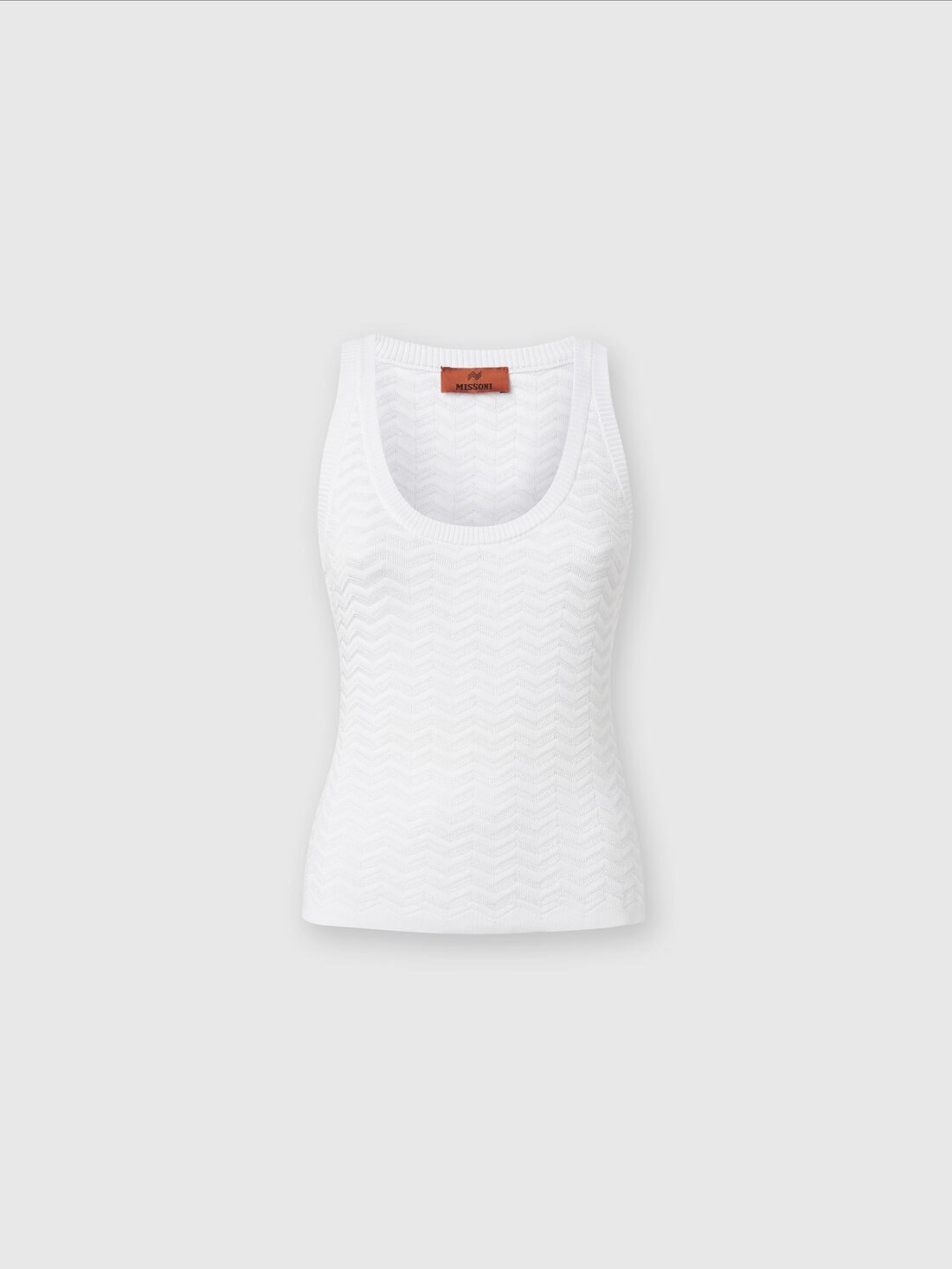 M Missoni Canottiera in maglia di viscosa e cotone chevron 50% di sconto con spedizione gratuita