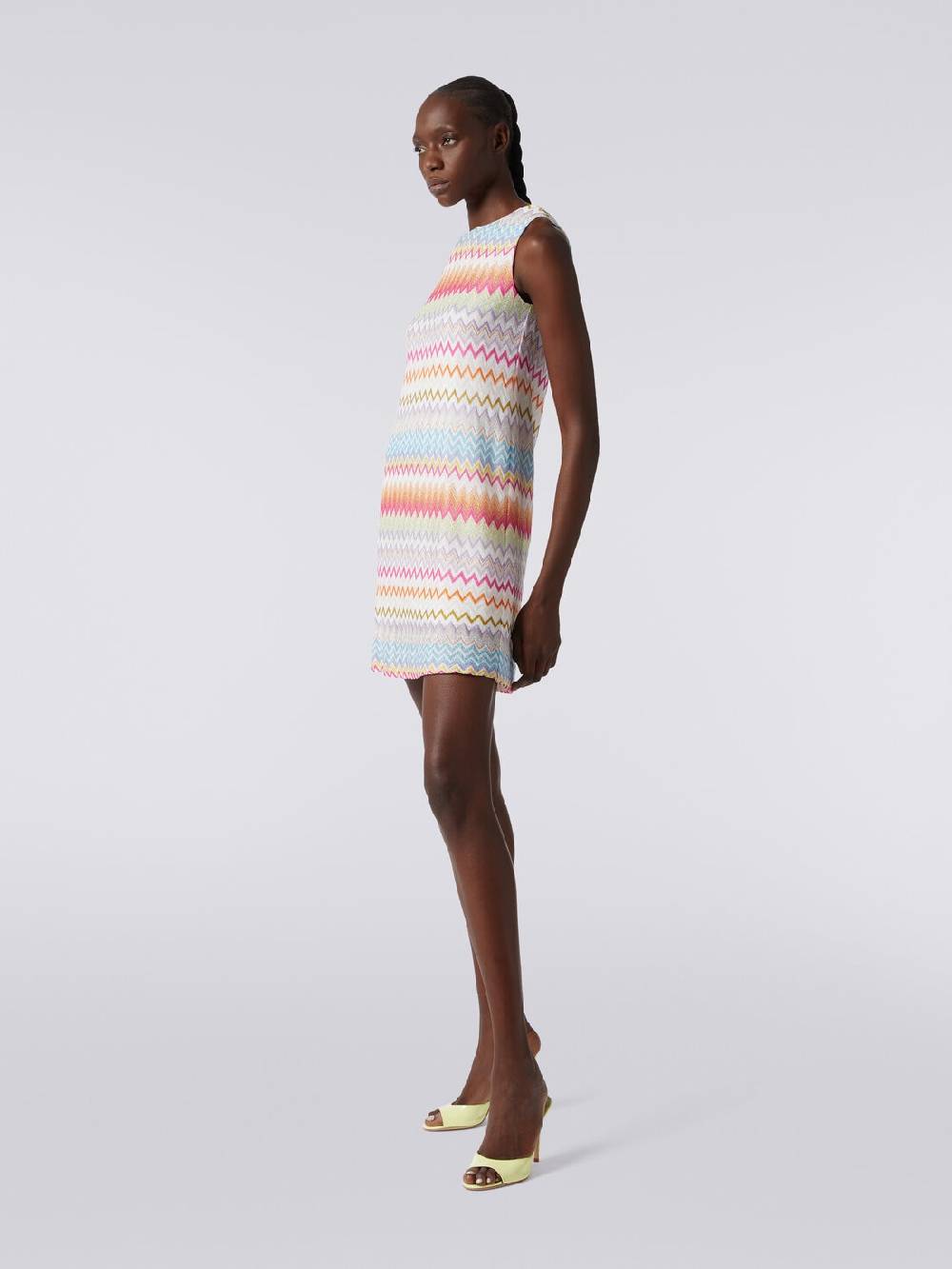M Missoni Abito a sacchetto in viscosa zig zag con lurex Esporta salva