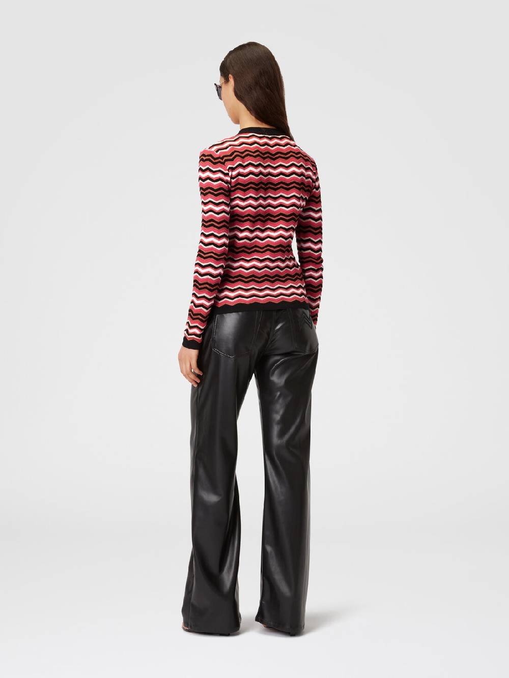 M Missoni Pullover girocollo in cotone e viscosa zig zag Black Friday Prezzi