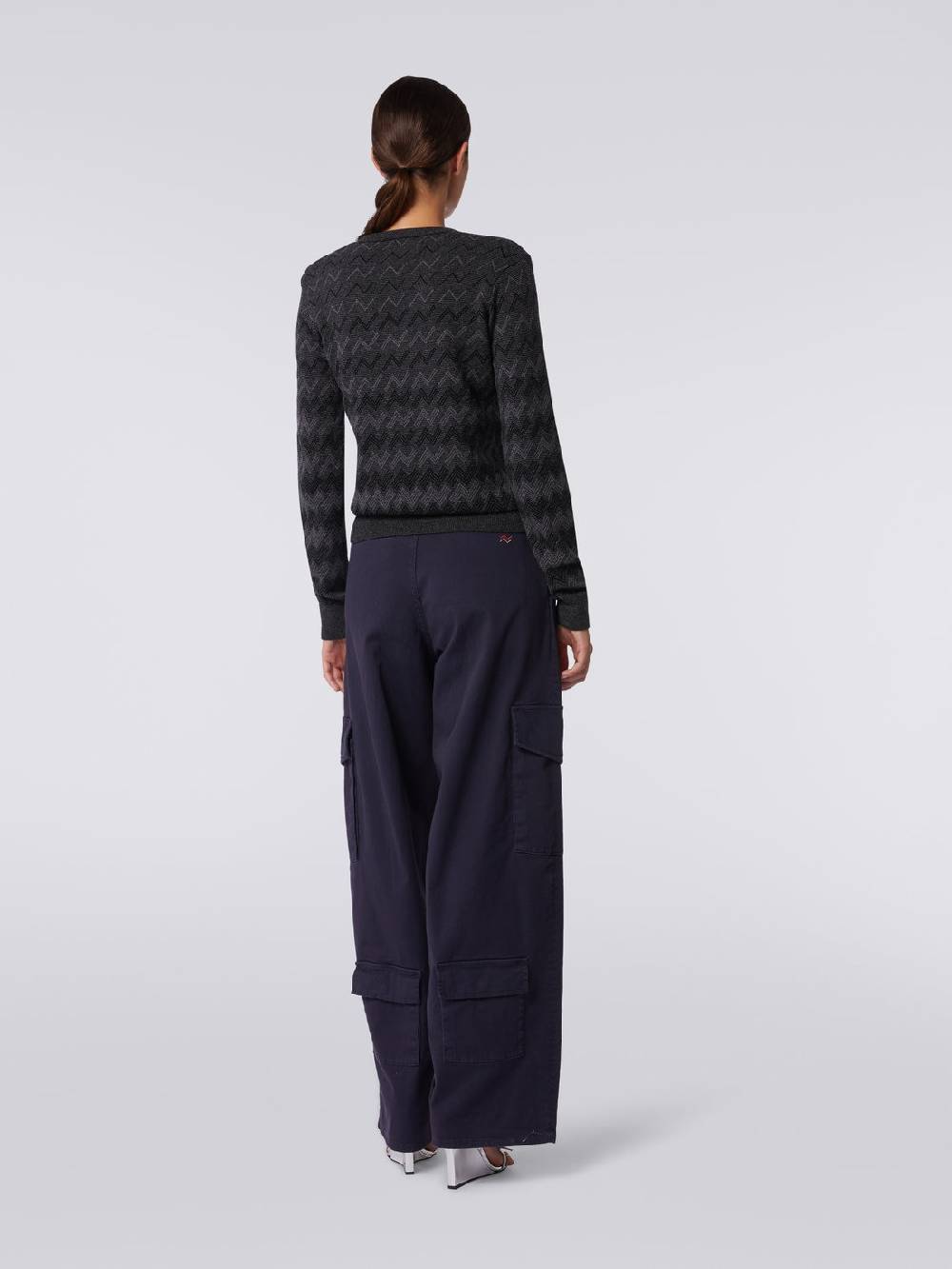 M Missoni Pullover con scollo a V in cachemire con zig zag Duty-free