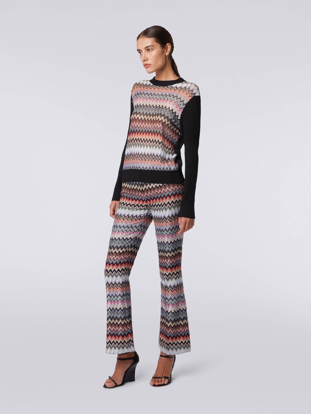 M Missoni Pullover girocollo in viscosa zig zag 50% di sconto per tempo limitato