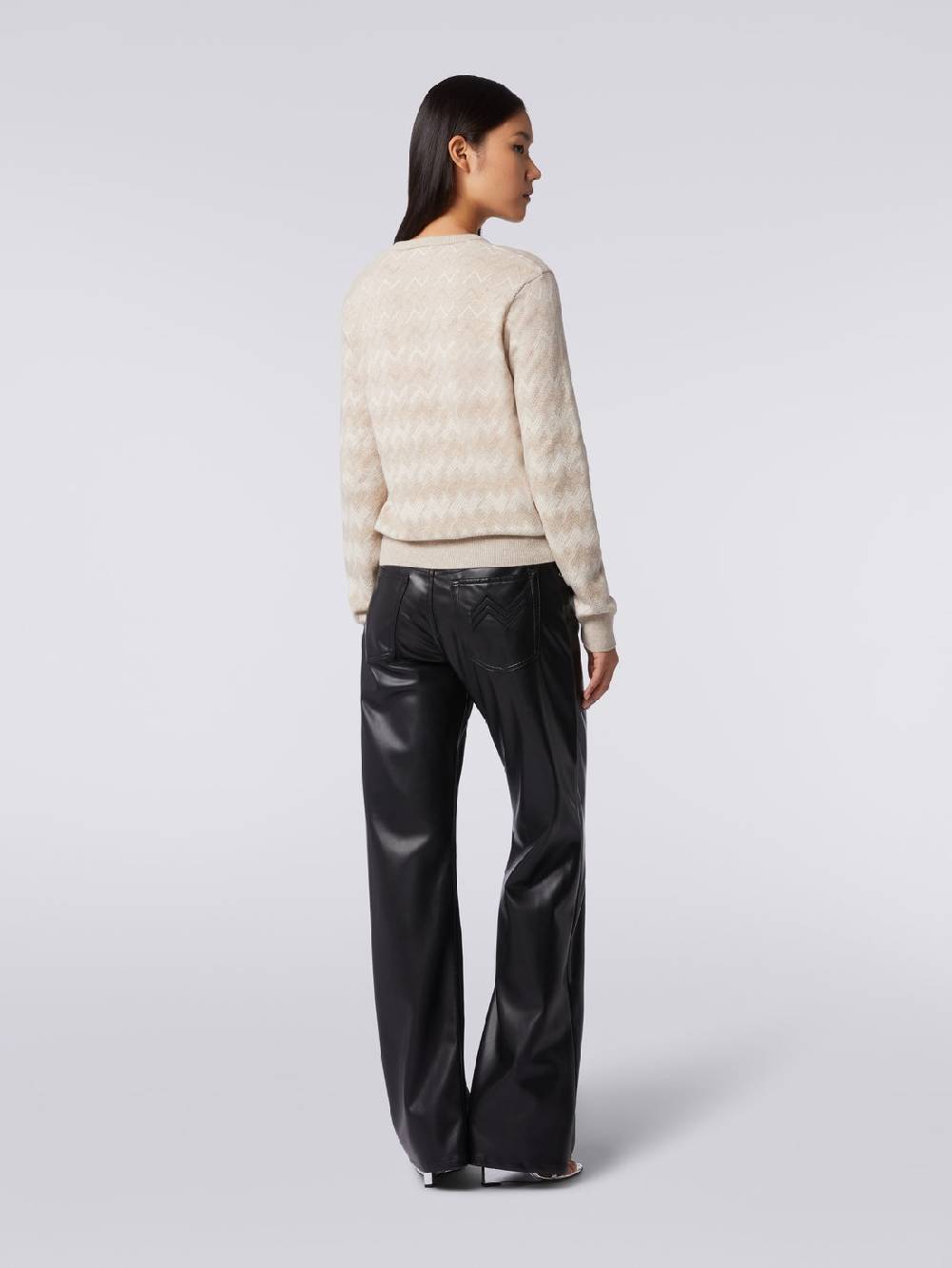 M Missoni Pullover con scollo a V in cachemire con zig zag Sconti questo mese