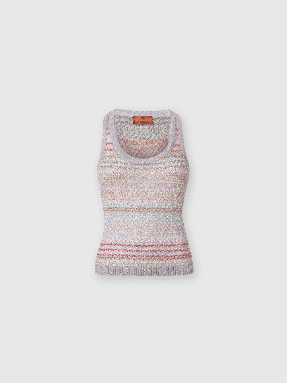 M Missoni Canottiera in maglia a rete con applicazione di paillettes Italy