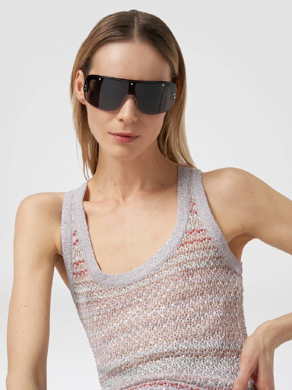 M Missoni Canottiera in maglia a rete con applicazione di paillettes Italy