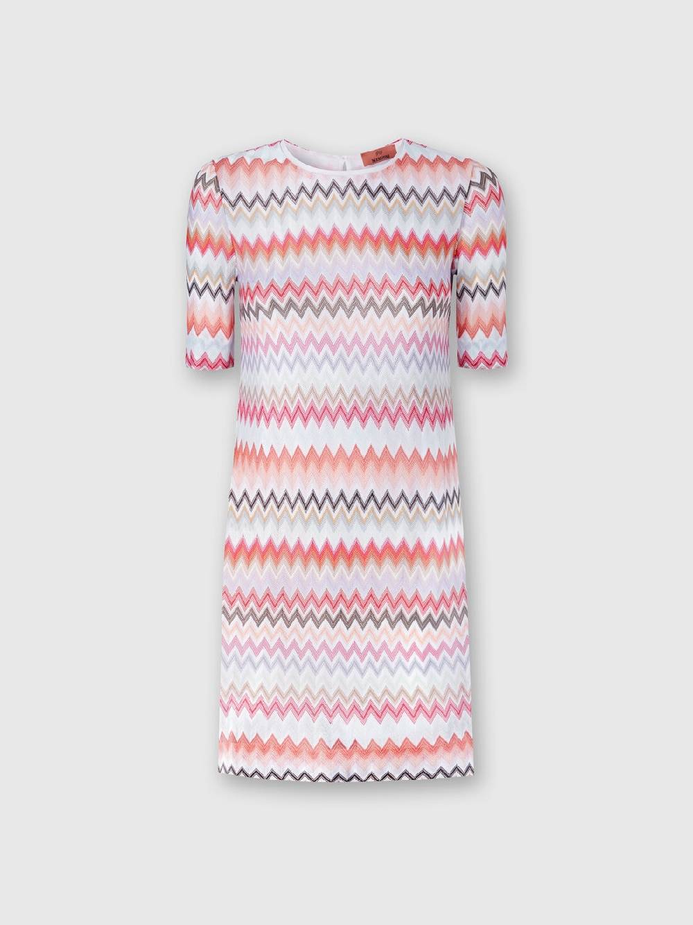 M Missoni Abito a maniche corte in cotone e viscosa zig zag Italia