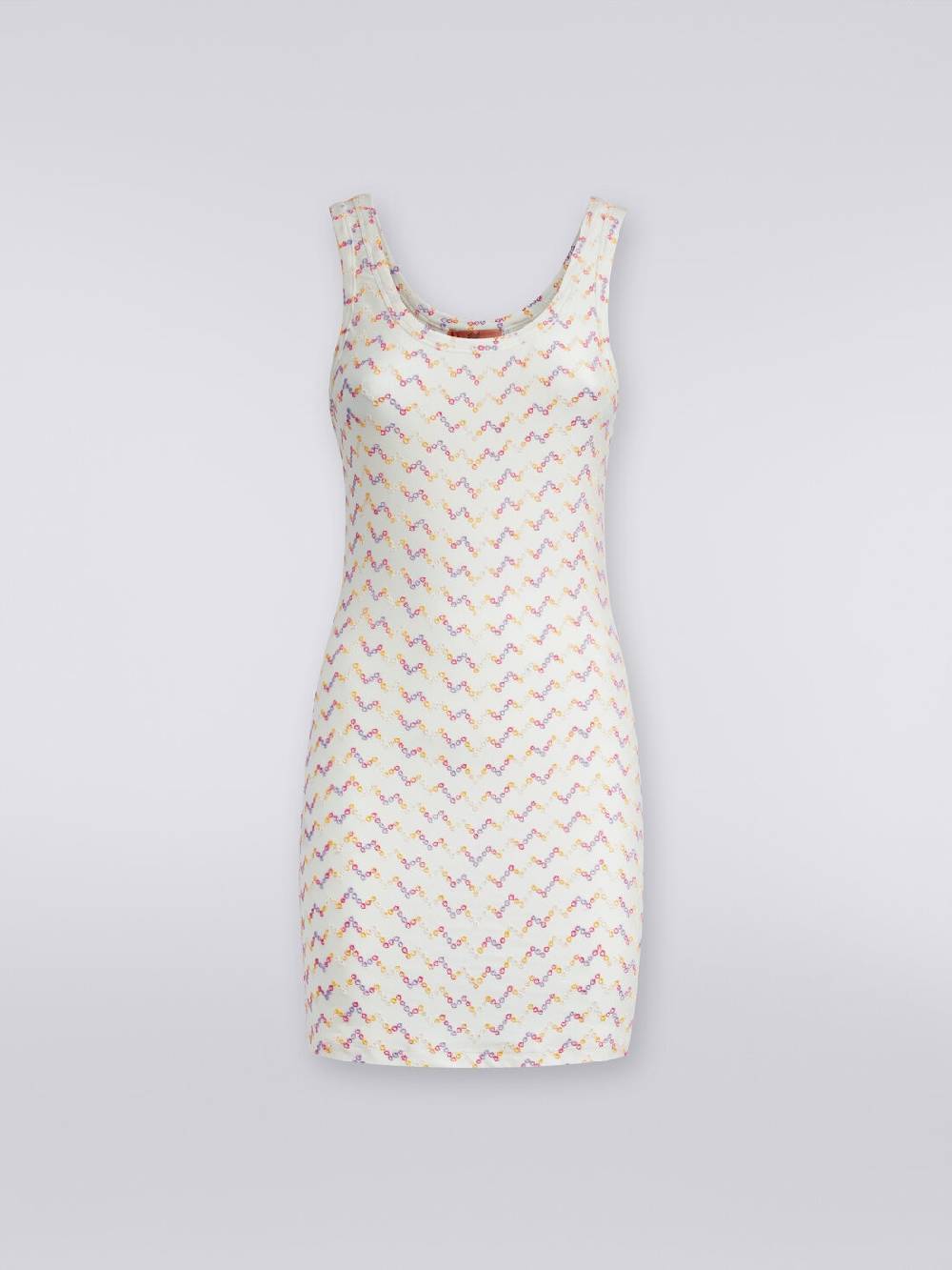 M Missoni Mini-abito smanicato stretch con pizzo sangallo Nuovo