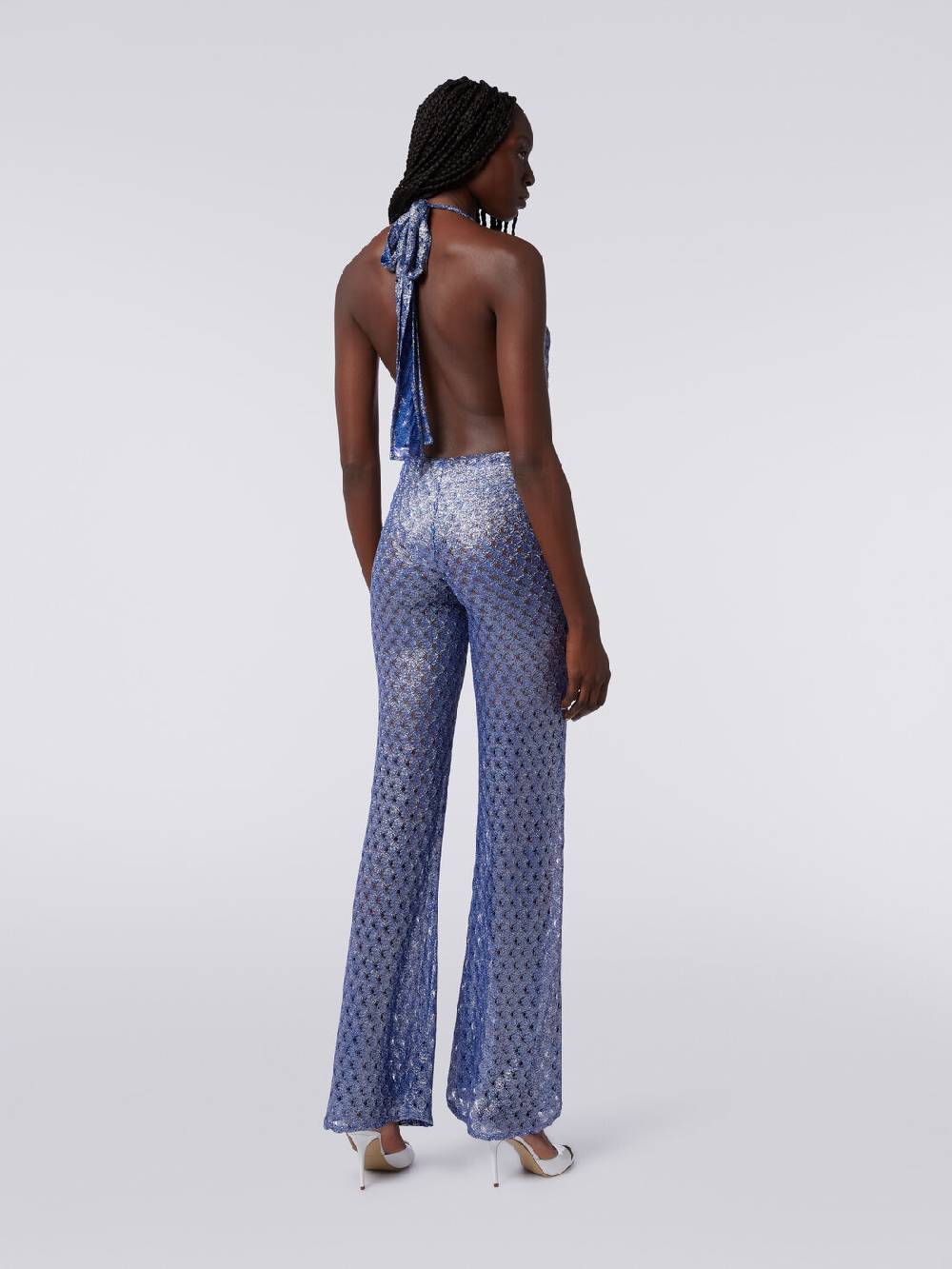 M Missoni Tuta pantalone effetto pizzo con scollatura a V Spedizione Gratuita