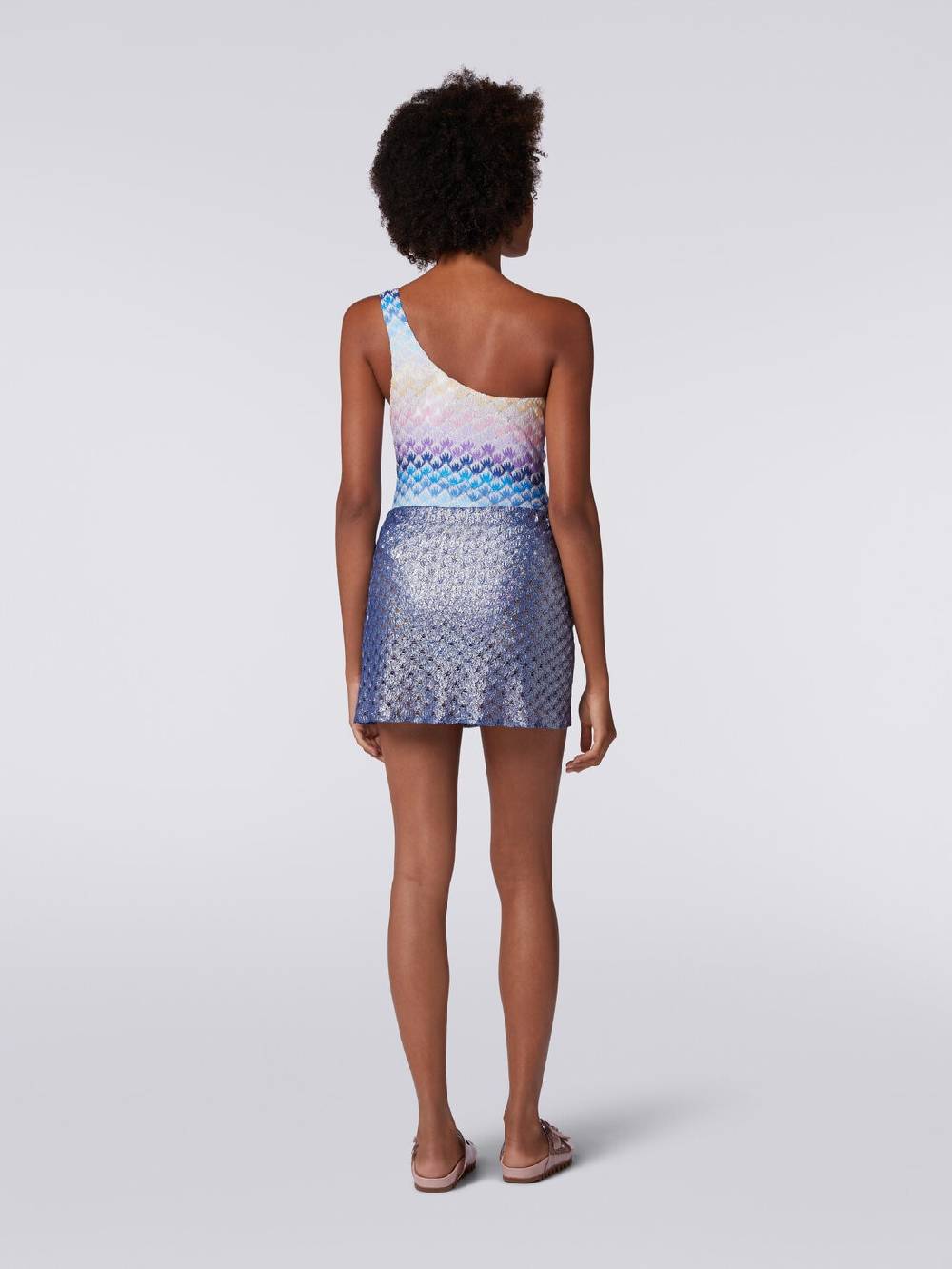 M Missoni Minigonna a portafoglio effetto pizzo con finish lucido Soddisfazione Garantita