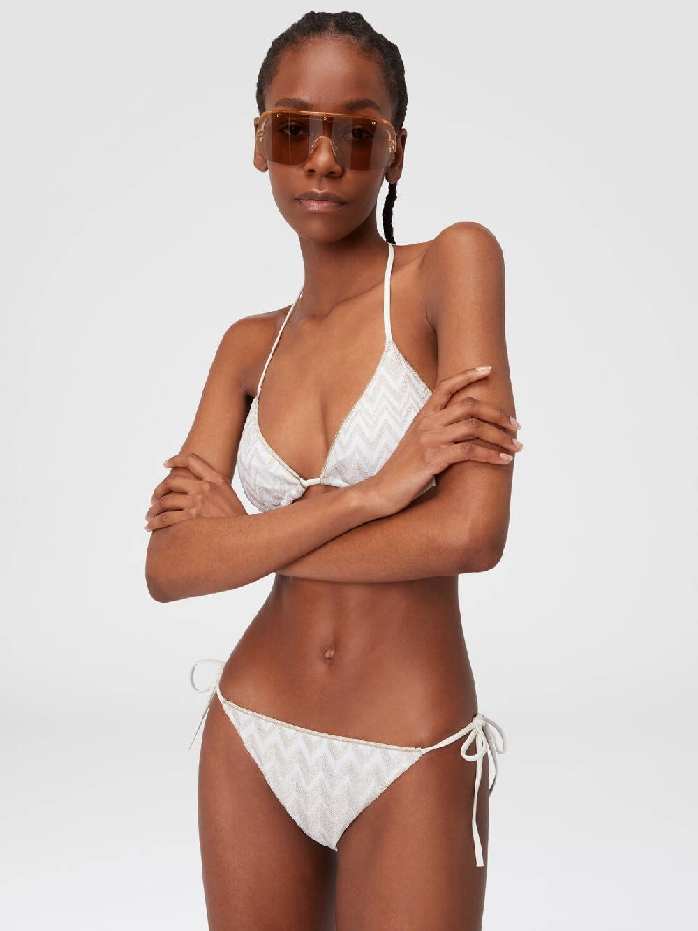 M Missoni Bikini in misto viscosa con zig zag tono su tono e lurex Qualità Garantita
