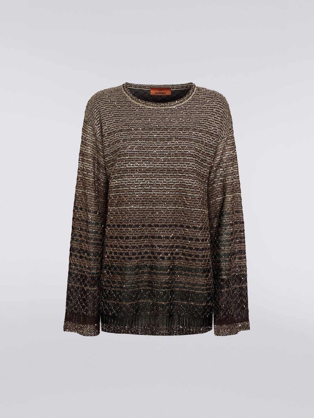 M Missoni Pullover girocollo in misto viscosa dégradé con paillettes Promozione Limitata
