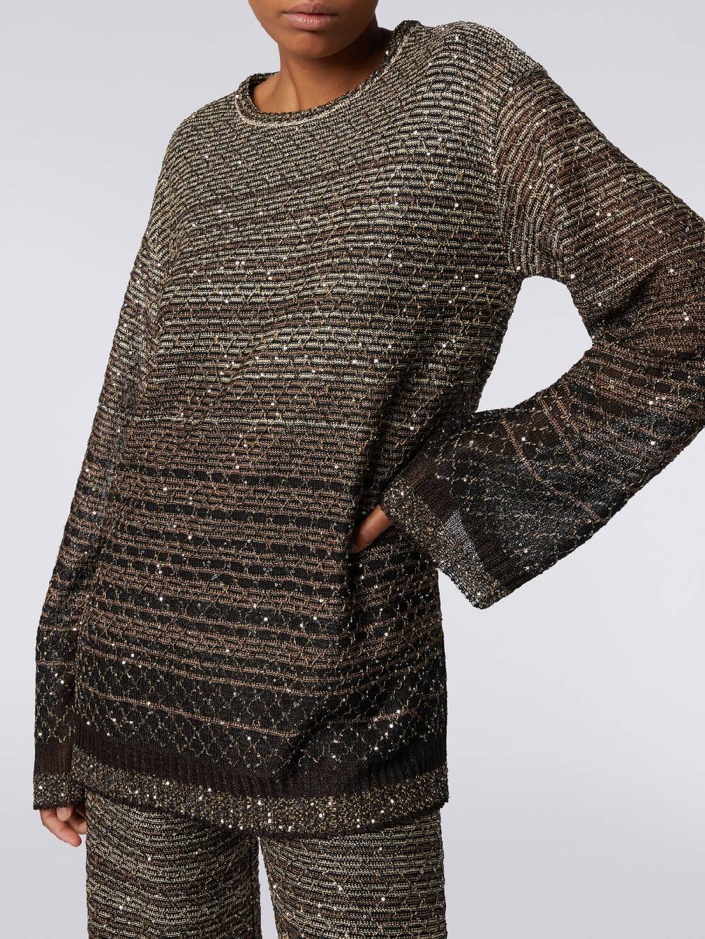 M Missoni Pullover girocollo in misto viscosa dégradé con paillettes Promozione Limitata