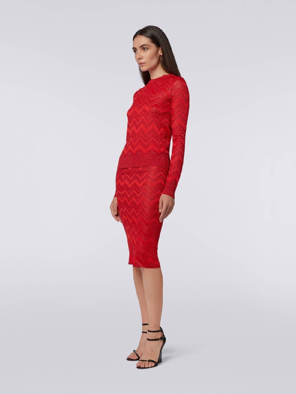 M Missoni Maglia girocollo in misto viscosa zig zag con lurex Fino Al -60%