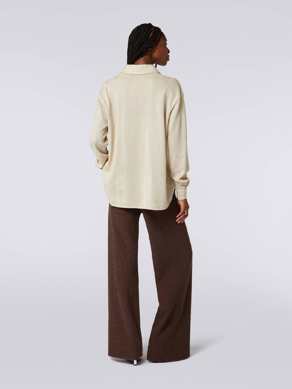 M Missoni Pantaloni a palazzo in cotone Affare Del Giorno