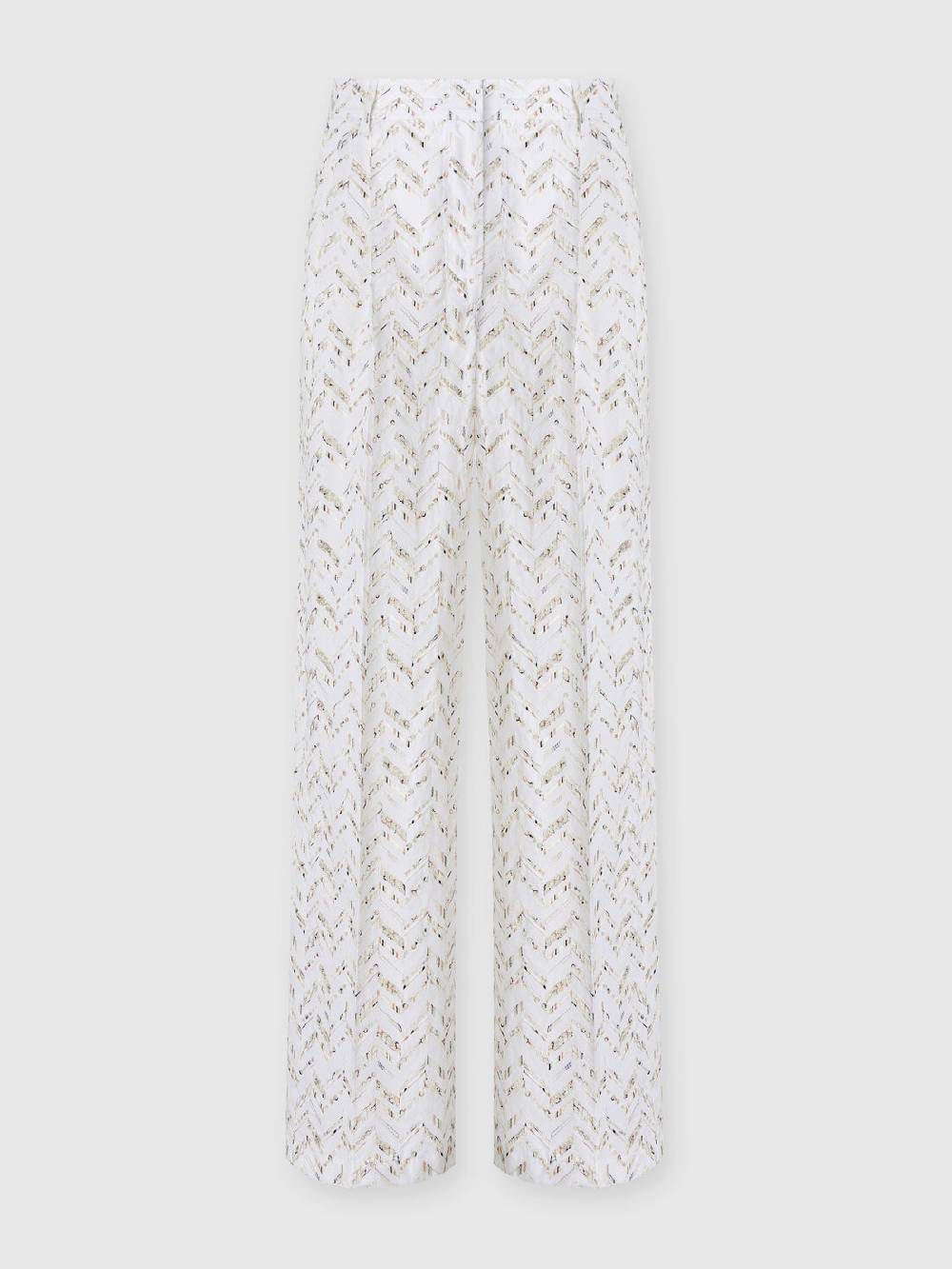 M Missoni Pantaloni in popeline di cotone con pizzo sangallo Sottocosto