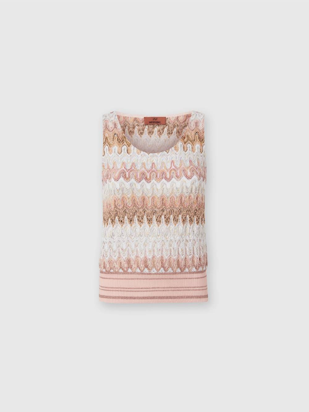 M Missoni Canottiera in misto viscosa lamé con motivo a onde Convenienza