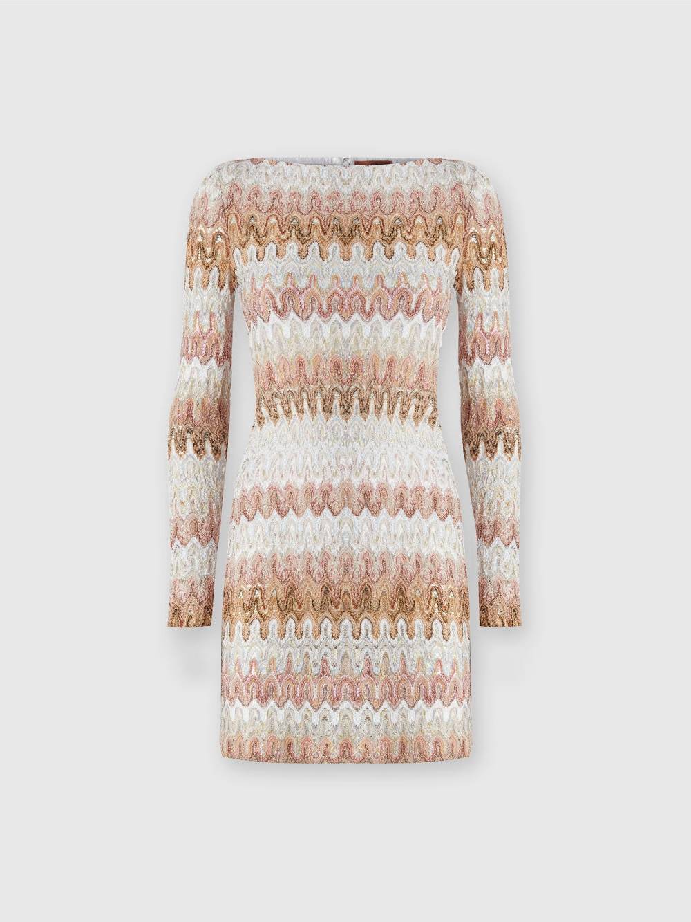 M Missoni Mini-abito a maniche lunghe in misto viscosa motivo a onde Novità