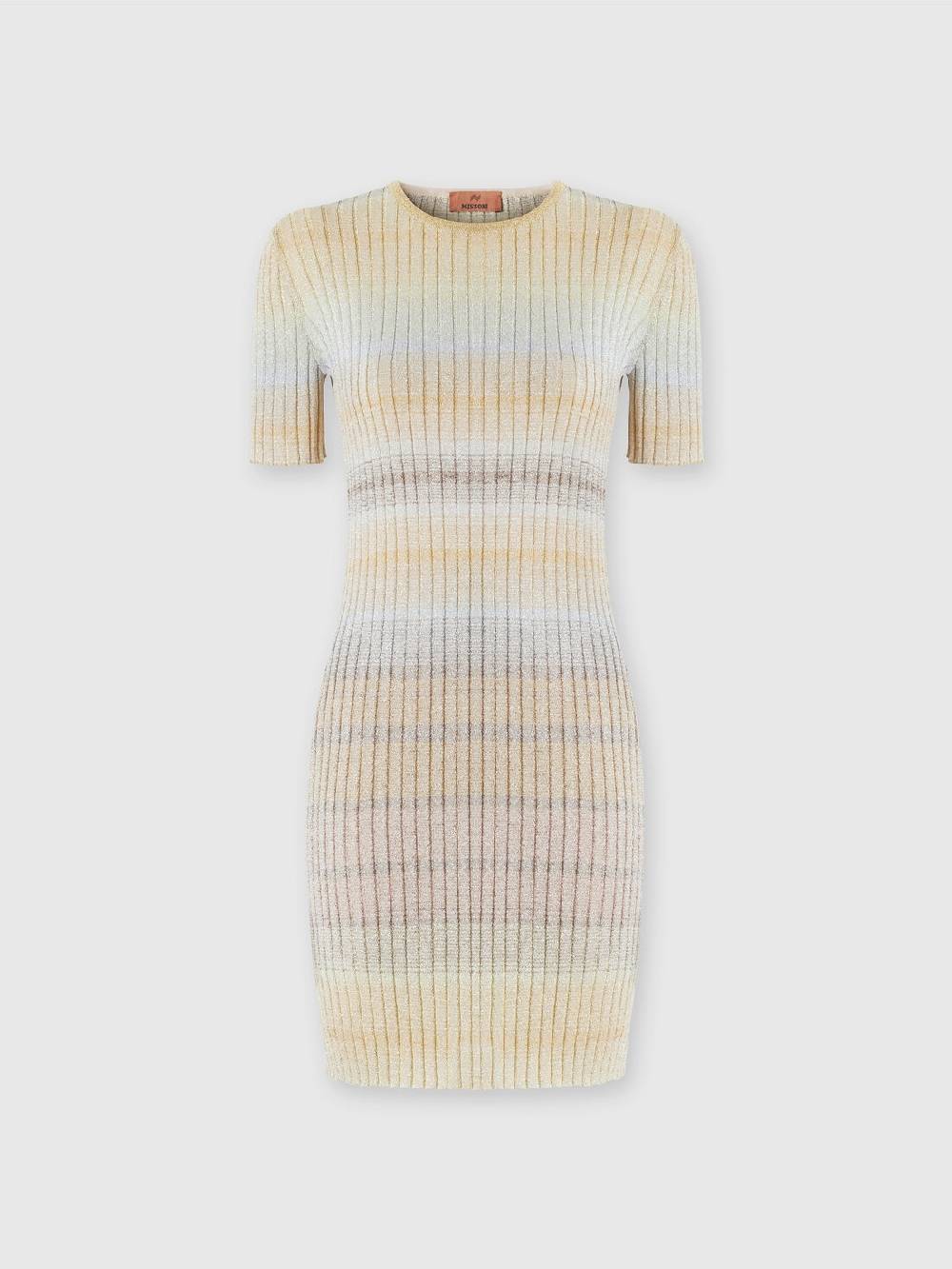 M Missoni Mini-abito girocollo a costine con lurex Sconto