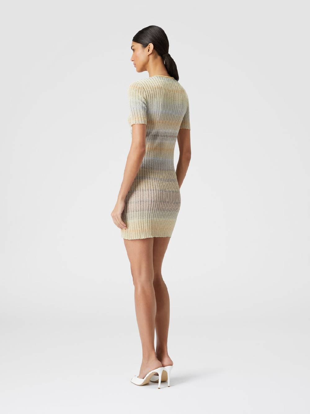 M Missoni Mini-abito girocollo a costine con lurex Sconto