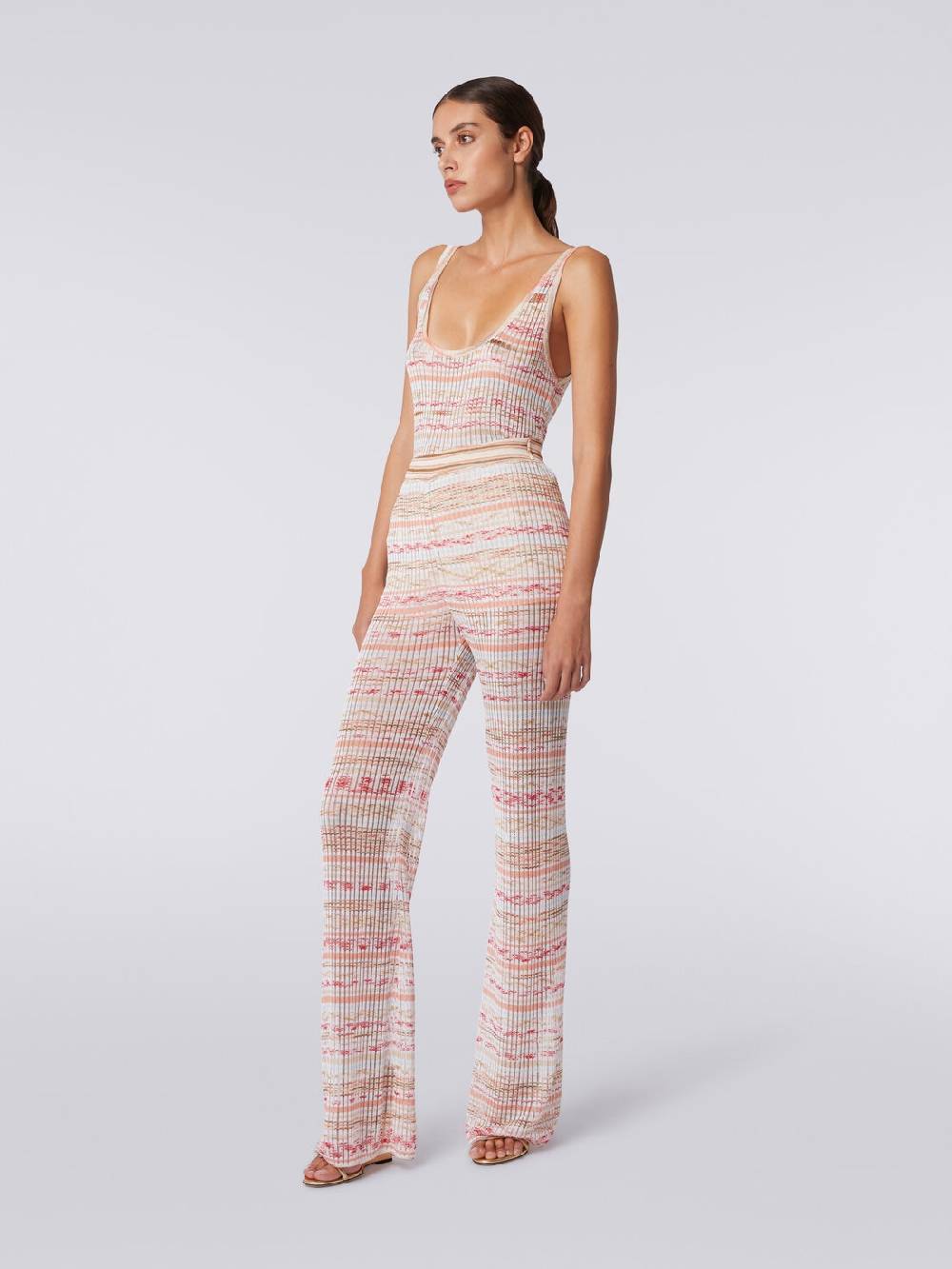 M Missoni Pantaloni a costine in maglia di viscosa fiammata Outlet
