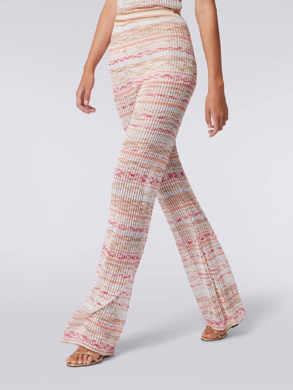 M Missoni Pantaloni a costine in maglia di viscosa fiammata Outlet