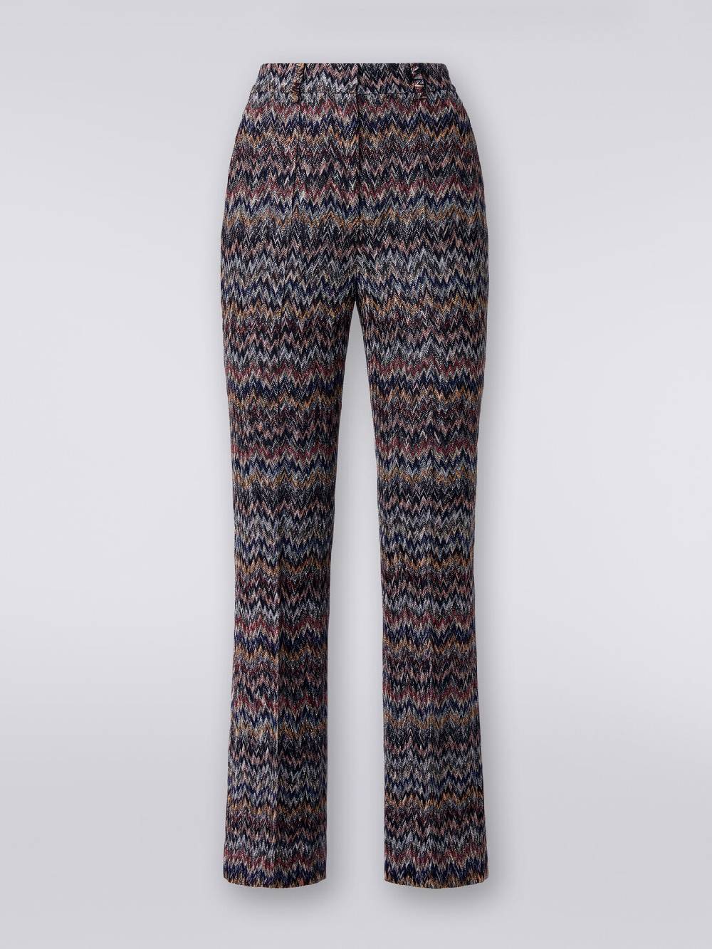 M Missoni Pantaloni cropped in misto viscosa lamé zig zag In Vendita