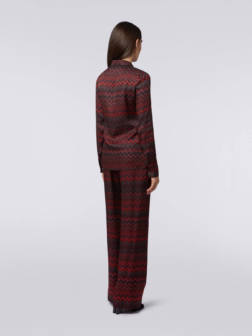 M Missoni Pantaloni in viscosa jacquard a zig zag Saldi
