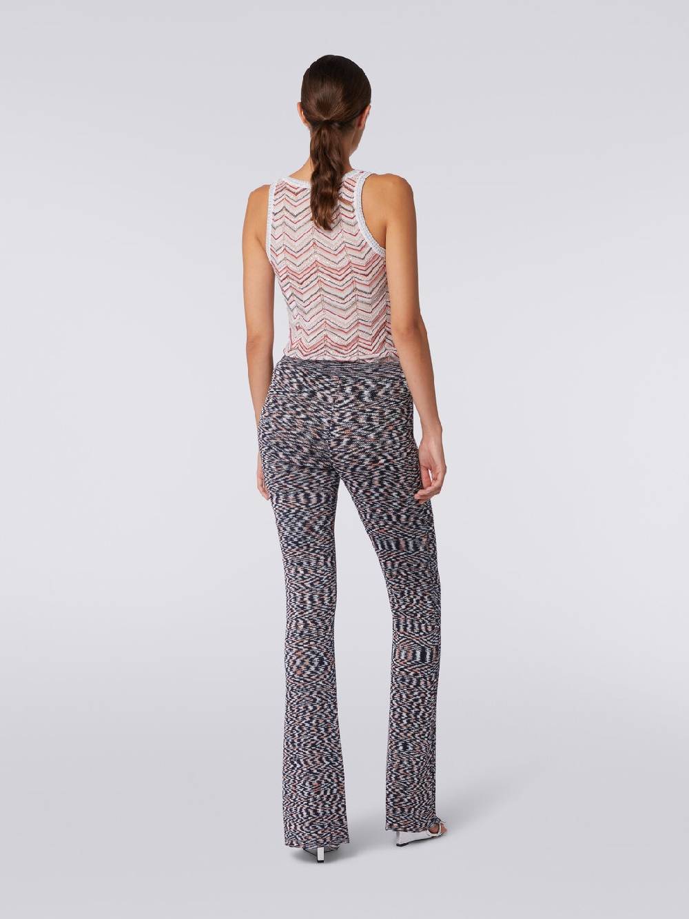 M Missoni Pantaloni flare in misto viscosa fiammata Vendita Calda