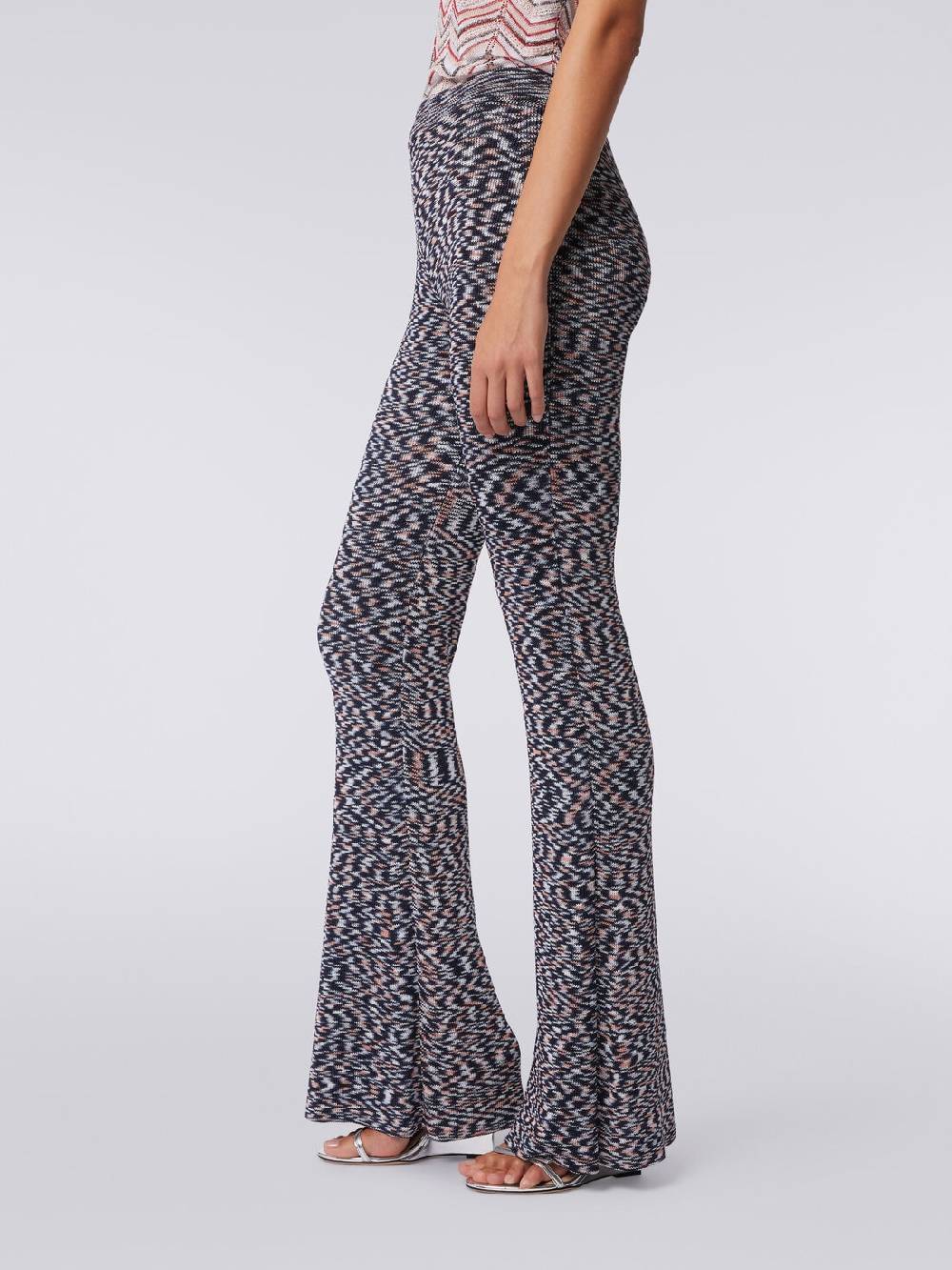 M Missoni Pantaloni flare in misto viscosa fiammata Vendita Calda